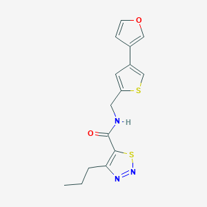 N-[[4-(Furan-3-yl)thiophen-2-yl]methyl]-4-propylthiadiazole-5-carboxamide