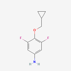 molecular formula C10H11F2NO B2557826 4-(Cyclopropylmethoxy)-3,5-difluorobenzenamine CAS No. 1182890-79-4
