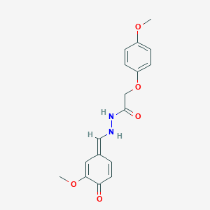 molecular formula C17H18N2O5 B255783 N'-[(E)-(3-methoxy-4-oxocyclohexa-2,5-dien-1-ylidene)methyl]-2-(4-methoxyphenoxy)acetohydrazide 