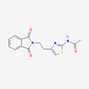 molecular formula C15H13N3O3S B2557832 N-{4-[2-(1,3-dioxo-1,3-dihydro-2H-isoindol-2-yl)ethyl]-1,3-thiazol-2-yl}acetamide CAS No. 861211-17-8