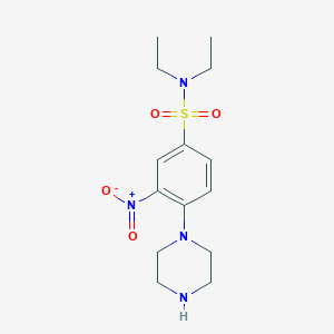 N,N-diethyl-3-nitro-4-piperazin-1-ylbenzenesulfonamide