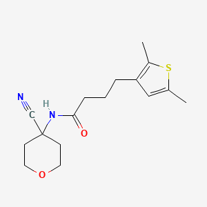 molecular formula C16H22N2O2S B2557840 N-(4-cyanooxan-4-yl)-4-(2,5-dimethylthiophen-3-yl)butanamide CAS No. 1424483-69-1