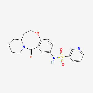 molecular formula C19H21N3O4S B2557843 N-(13-氧代-6,7,7a,8,9,10,11,13-八氢苯并[b]吡啶并[1,2-e][1,5]恶嗪-2-基)吡啶-3-磺酰胺 CAS No. 1226427-12-8