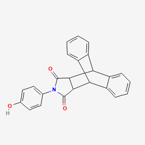 molecular formula C24H17NO3 B2557846 17-(4-Hydroxyphenyl)-17-azapentacyclo[6.6.5.0~2,7~.0~9,14~.0~15,19~]nonadeca-2,4,6,9,11,13-hexaene-16,18-dione (non-preferred name) CAS No. 96464-58-3