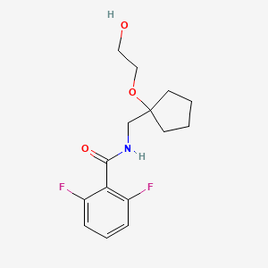 molecular formula C15H19F2NO3 B2557847 2,6-difluoro-N-((1-(2-hydroxyethoxy)cyclopentyl)methyl)benzamide CAS No. 2175979-31-2