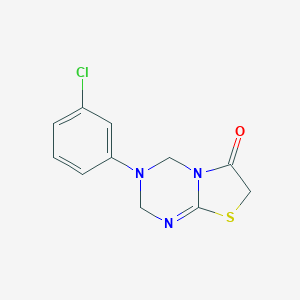 molecular formula C11H10ClN3OS B255785 3-(3-chlorophenyl)-3,4-dihydro-2H-[1,3]thiazolo[3,2-a][1,3,5]triazin-6(7H)-one 