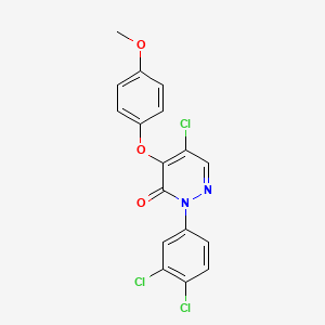 5-chloro-2-(3,4-dichlorophenyl)-4-(4-methoxyphenoxy)-3(2H)-pyridazinone