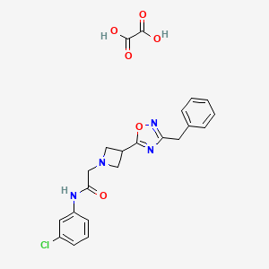 2-(3-(3-benzyl-1,2,4-oxadiazol-5-yl)azetidin-1-yl)-N-(3-chlorophenyl)acetamide oxalate