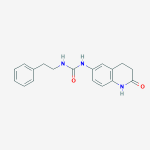 molecular formula C18H19N3O2 B2557882 1-(2-氧代-1,2,3,4-四氢喹啉-6-基)-3-苯乙基脲 CAS No. 1172537-45-9