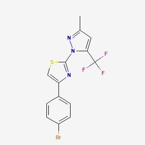 4-(4-bromophenyl)-2-[3-methyl-5-(trifluoromethyl)-1H-pyrazol-1-yl]-1,3-thiazole