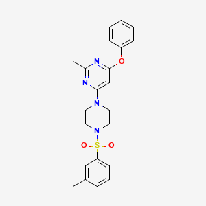 2-Methyl-4-phenoxy-6-(4-(m-tolylsulfonyl)piperazin-1-yl)pyrimidine