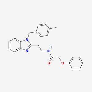 molecular formula C25H25N3O2 B2557891 N-(2-{1-[(4-甲基苯基)甲基]-1H-1,3-苯并二氮杂䓬-2-基}乙基)-2-苯氧基乙酰胺 CAS No. 638141-52-3