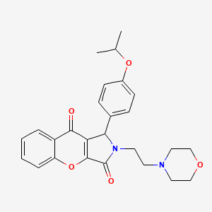 molecular formula C26H28N2O5 B2557896 1-(4-异丙氧基苯基)-2-(2-吗啉乙基)-1,2-二氢色烯并[2,3-c]吡咯-3,9-二酮 CAS No. 846591-44-4