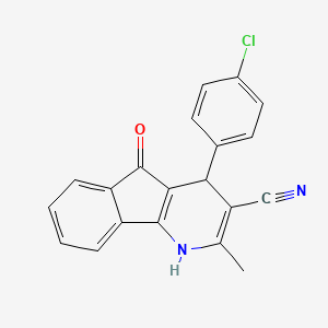 4-(4-chlorophenyl)-2-methyl-5-oxo-4,5-dihydro-1H-indeno[1,2-b]pyridine-3-carbonitrile