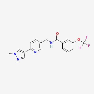 N-((6-(1-methyl-1H-pyrazol-4-yl)pyridin-3-yl)methyl)-3-(trifluoromethoxy)benzamide