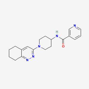 molecular formula C19H23N5O B2557903 N-(1-(5,6,7,8-四氢环辛诺林-3-基)哌啶-4-基)烟酰胺 CAS No. 2034320-15-3