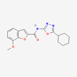 N-(5-cyclohexyl-1,3,4-oxadiazol-2-yl)-7-methoxybenzofuran-2-carboxamide
