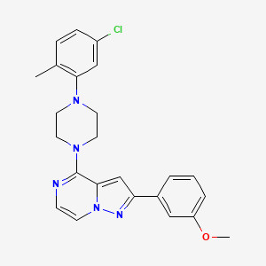 4-(4-(5-Chloro-2-methylphenyl)piperazin-1-yl)-2-(3-methoxyphenyl)pyrazolo[1,5-a]pyrazine
