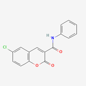 6-chloro-2-oxo-N-phenyl-2H-chromene-3-carboxamide