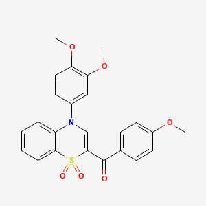 [4-(3,4-dimethoxyphenyl)-1,1-dioxido-4H-1,4-benzothiazin-2-yl](4-methoxyphenyl)methanone