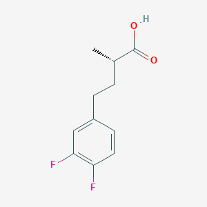 molecular formula C11H12F2O2 B2557935 (2S)-4-(3,4-Difluorophenyl)-2-methylbutanoic acid CAS No. 2248174-63-0