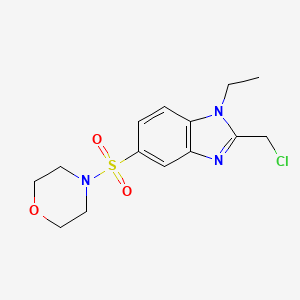 2-(chloromethyl)-1-ethyl-5-(morpholine-4-sulfonyl)-1H-1,3-benzodiazole