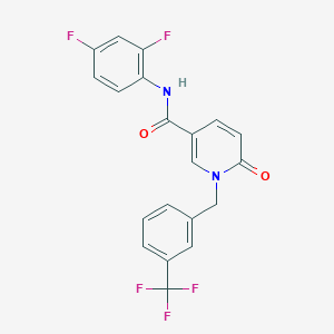 molecular formula C20H13F5N2O2 B2557939 N-(2,4-difluorophenyl)-6-oxo-1-[[3-(trifluoromethyl)phenyl]methyl]pyridine-3-carboxamide CAS No. 338783-71-4