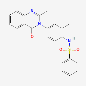 N-[2-methyl-4-(2-methyl-4-oxoquinazolin-3-yl)phenyl]benzenesulfonamide