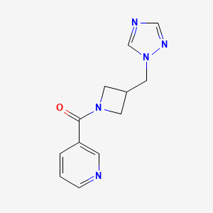 (3-((1H-1,2,4-triazol-1-yl)methyl)azetidin-1-yl)(pyridin-3-yl)methanone