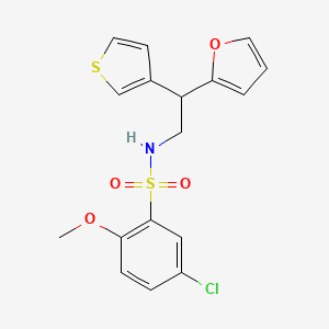 5-chloro-N-(2-(furan-2-yl)-2-(thiophen-3-yl)ethyl)-2-methoxybenzenesulfonamide