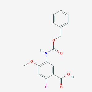 2-Fluoro-4-methoxy-5-(phenylmethoxycarbonylamino)benzoic acid