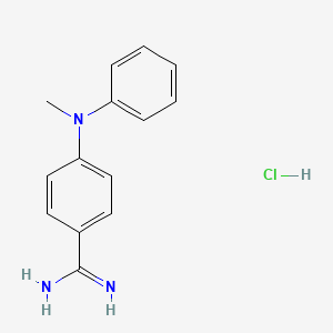 4-[Methyl(phenyl)amino]benzene-1-carboximidamide hydrochloride