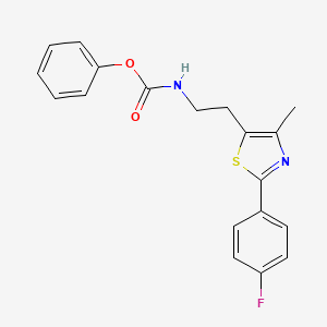 Phenyl (2-(2-(4-fluorophenyl)-4-methylthiazol-5-yl)ethyl)carbamate