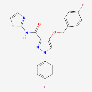 4-((4-fluorobenzyl)oxy)-1-(4-fluorophenyl)-N-(thiazol-2-yl)-1H-pyrazole-3-carboxamide