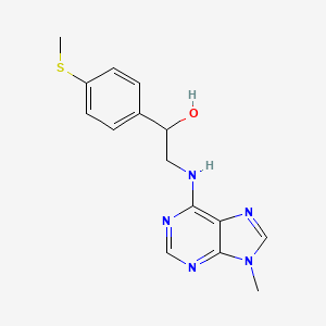 2-[(9-Methylpurin-6-yl)amino]-1-(4-methylsulfanylphenyl)ethanol