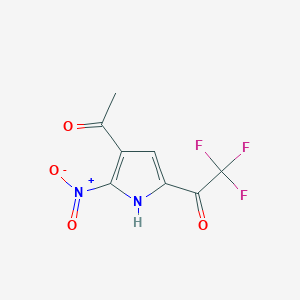 molecular formula C8H5F3N2O4 B2558017 1-(4-Acetyl-5-nitro-1H-pyrrol-2-yl)-2,2,2-trifluoroethan-1-one CAS No. 2126163-04-8