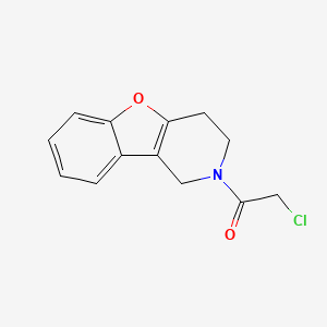molecular formula C13H12ClNO2 B2558018 2-Chloro-1-(3,4-dihydro-1H-[1]benzofuro[3,2-c]pyridin-2-yl)ethanone CAS No. 2411263-51-7