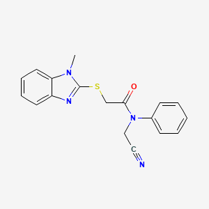 N-(cyanomethyl)-2-[(1-methyl-1H-1,3-benzodiazol-2-yl)sulfanyl]-N-phenylacetamide