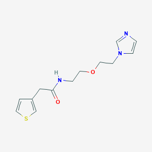 N-(2-(2-(1H-imidazol-1-yl)ethoxy)ethyl)-2-(thiophen-3-yl)acetamide