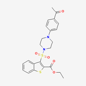 Ethyl 3-{[4-(4-acetylphenyl)piperazin-1-yl]sulfonyl}-1-benzothiophene-2-carboxylate
