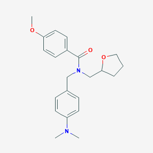 molecular formula C22H28N2O3 B255805 N-[4-(dimethylamino)benzyl]-4-methoxy-N-(tetrahydrofuran-2-ylmethyl)benzamide 