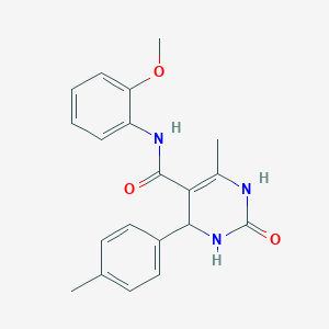 molecular formula C20H21N3O3 B2558051 N-(2-methoxyphenyl)-6-methyl-2-oxo-4-(p-tolyl)-1,2,3,4-tetrahydropyrimidine-5-carboxamide CAS No. 421575-63-5