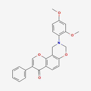 9-(2,4-dimethoxyphenyl)-3-phenyl-9,10-dihydrochromeno[8,7-e][1,3]oxazin-4(8H)-one