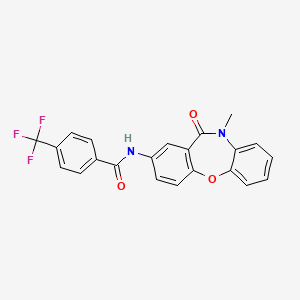 N-(10-methyl-11-oxo-10,11-dihydrodibenzo[b,f][1,4]oxazepin-2-yl)-4-(trifluoromethyl)benzamide