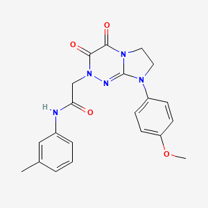 2-(8-(4-methoxyphenyl)-3,4-dioxo-3,4,7,8-tetrahydroimidazo[2,1-c][1,2,4]triazin-2(6H)-yl)-N-(m-tolyl)acetamide