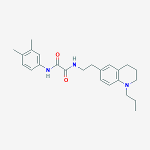 molecular formula C24H31N3O2 B2558066 N1-(3,4-二甲苯基)-N2-(2-(1-丙基-1,2,3,4-四氢喹啉-6-基)乙基)草酰胺 CAS No. 955529-62-1