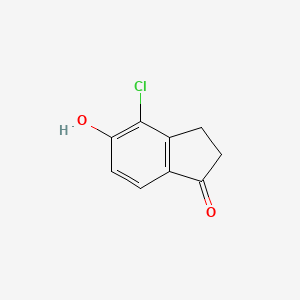 4-Chloro-5-hydroxy-2,3-dihydro-1H-inden-1-one