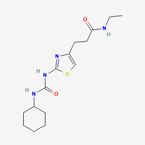 molecular formula C15H24N4O2S B2558077 3-(2-(3-环己基脲基)噻唑-4-基)-N-乙基丙酰胺 CAS No. 1040669-58-6