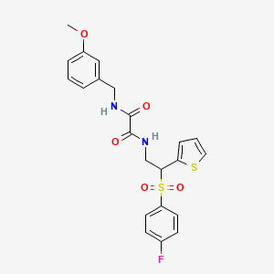 N1-(2-((4-fluorophenyl)sulfonyl)-2-(thiophen-2-yl)ethyl)-N2-(3-methoxybenzyl)oxalamide