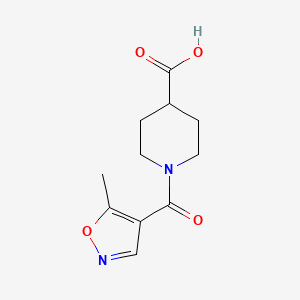 molecular formula C11H14N2O4 B2558086 1-(5-Methyl-1,2-oxazole-4-carbonyl)piperidine-4-carboxylic acid CAS No. 926261-98-5